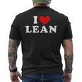 I Love Lean 私は愛する Lean メンズTシャツ バックプリント