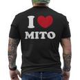 I Love Mito ミト大好き メンズTシャツ バックプリント