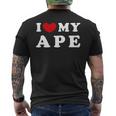 I Love My Ape アイ・ラブ・マイ・エイプ、アイ・ハート・マイ・エイプ 長袖tシャツ メンズTシャツ バックプリント