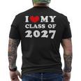 I Love My Class Of 2027 私は2027年のクラスが大好きで、2027年のクラスが好きです メンズTシャツ バックプリント