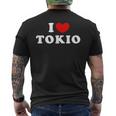 I Love Tokio 私は愛する Tokio メンズTシャツ バックプリント