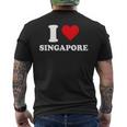 I Loveingapore Heart シンガポールギフト メンズTシャツ バックプリント