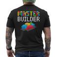 Mastro Costruttore Blocchi Di Mattoni Idea Regalo Papà T-shirt da uomo con stampa posteriore
