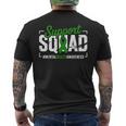 Mental Health Awareness Green Ribbon Support Squad Men's T-shirt Back Print