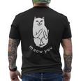 Meow You Cat Moody Cat 中指 猫好き メンズTシャツ バックプリント