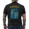 Meowcrobiology 猫 ニャー微生物学 科学 細菌学 メンズTシャツ バックプリント
