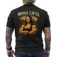 Mona Lifta マッスル モナリザ ジム ユーモア メンズTシャツ バックプリント