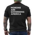 Morons Are Governing America メンズTシャツ バックプリント