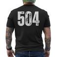 New Orleans 504 Area Code メンズTシャツ バックプリント
