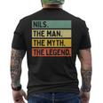 Nils The Man The Myth The Legend面白い名言 メンズTシャツ バックプリント