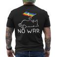 No War Peace Movement World Peace Peace Flag Cat メンズTシャツ バックプリント