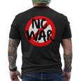 No War、アンチウォーデーストップサイン、スプレーペイント、No War。 メンズTシャツ バックプリント