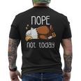 Nope Not Todayleeping American Bald Eagle Nap Early Bird メンズTシャツ バックプリント