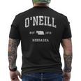 O'neill ネブラスカ Ne ビンテージ アスレチック スポーツデザイン メンズTシャツ バックプリント