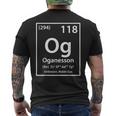 Oganesson Element ホワイト メンズTシャツ バックプリント
