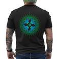 Om Psytrance Goa Psy Rave サイケデリックフェスティバルギフトアイデア メンズTシャツ バックプリント