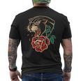 Panther Rose アメリカントラディショナルタトゥーインク オールドスクール メンズTシャツ バックプリント