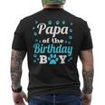 Papa Of The Birthday Boy Dog Paw Bday Party Celebration Men's T-shirt Back Print