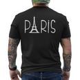Paris Love France エッフェル塔tシャツ メンズTシャツ バックプリント
