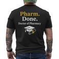 Pharm Done ドクターオブファーマシー 卒業式 メンズTシャツ バックプリント
