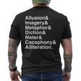 Poetry Literary Devices メンズTシャツ バックプリント