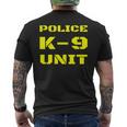 Police K-9ユニット ドッグハンドラー オンデューティー K9 チームオフィサー タクティカル メンズTシャツ バックプリント