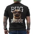 Pug Daddyパグパグパグパグパグパグお父さん犬お父さん父の日甘いパグパグお父さん メンズTシャツ バックプリント