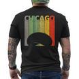 Retro Chicago Intage Chicago Bean Cloud Gate メンズTシャツ バックプリント