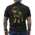 Rocker ロットワイラー パンク メタル ロックンロール ミュージック ドッグ 長袖tシャツ メンズTシャツ バックプリント