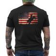 Rodeo Cowboy Bull Rider 4Th Of July Patriotic Usa Flag Men's T-shirt Back Print