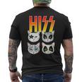 Hiss Cat シャツ 猫好き おもしろ猫シャツ メンズTシャツ バックプリント