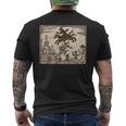 Satanic Occult Midnight Ride ゴスホラー 美的 木版画 長袖tシャツ メンズTシャツ バックプリント