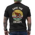 Save The Okapi コンゴキリン オカピ メンズTシャツ バックプリント