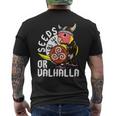 Seeds Oralhalla バイキング オウム 桃の顔 ルティーノ ラブバード メンズTシャツ バックプリント