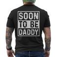 Soon To Be Daddy すぐにお父さんの発表-すぐにパパになります メンズTシャツ バックプリント