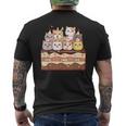 Sweet Icing Party 子猫好き 誕生日ケーキ かわいい猫 メンズTシャツ バックプリント