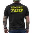 Tenere T7 アドベンチャー ヴィンテージ バイク メンズTシャツ バックプリント