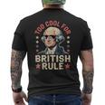 Too Cool For British Rule 4Th Of July Patriotic メンズTシャツ バックプリント
