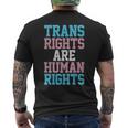 Trans Rights Are Human Rights Lgbtq トランスジェンダー フラッグ プライド メンズTシャツ バックプリント