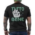 Tutto Bene イタリアの手のジェスチャー面白い引用イタリア 長袖tシャツ メンズTシャツ バックプリント