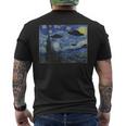 Ufo エイリアン アブダクション 星月夜 ヴァン・ゴッホ 絵画 メンズTシャツ バックプリント