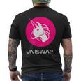 Uniswap Dex、Crypto Defi、分散型アプリケーション交換 メンズTシャツ バックプリント
