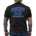 Uomo Fiero Di Hockey Papà Hockeyu Ghiaccio Hockeyu Campo Padreport Regalo T-shirt da uomo con stampa posteriore