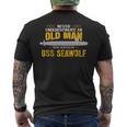 Ussシーウルフssn-21サブマリン 長袖tシャツ メンズTシャツ バックプリント
