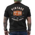 Vintage 1983 ヴィンテージ 1983年生まれ 39歳の誕生日ギフトアイデア 39歳 メンズTシャツ バックプリント