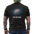 You Are Here 宇宙 銀河 天文学 メンズTシャツ バックプリント