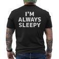 いつも眠いシャツいつも眠い メンズTシャツ バックプリント