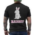 うさぎ Rabbit『ハロー』兎【どうぶつフレンズ】グッズ ゆるくて かわいい イラスト メンズTシャツ バックプリント