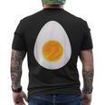 おかしなゆで卵 かわいい 朝食 食通 皮肉なユーモア ミーム メンズTシャツ バックプリント