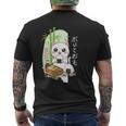 おにぎり猫カワイイ-アニメ弁当アート メンズTシャツ バックプリント